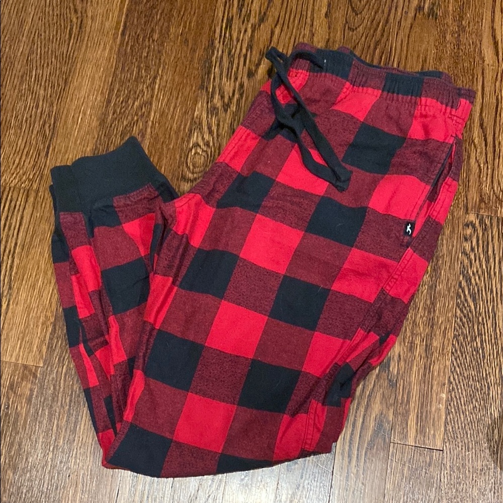Mens Hollister Buffalo Plaid Jogger Pajama Pants Size Large